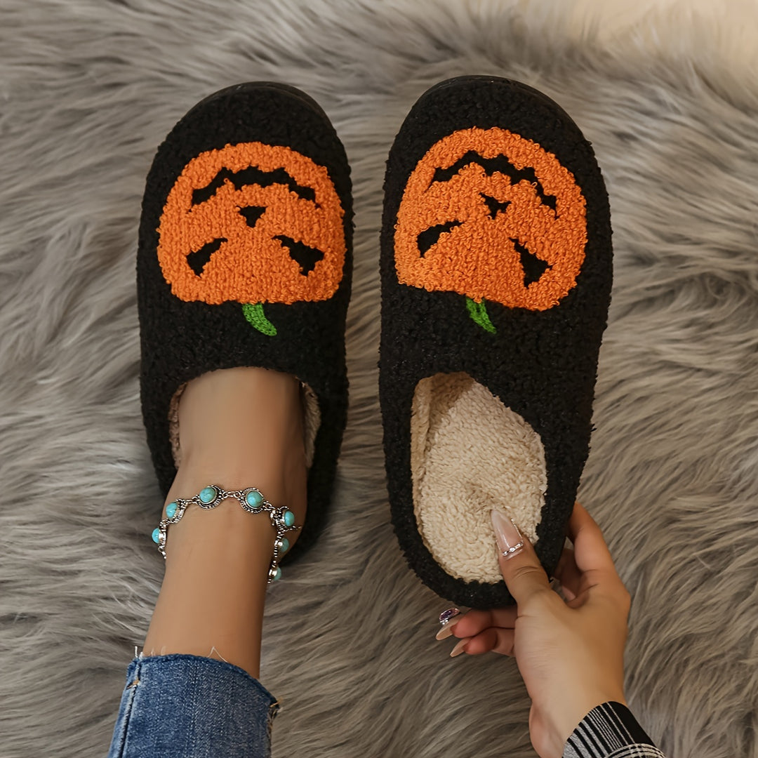 Harvest Glow Pumpkin Slippers