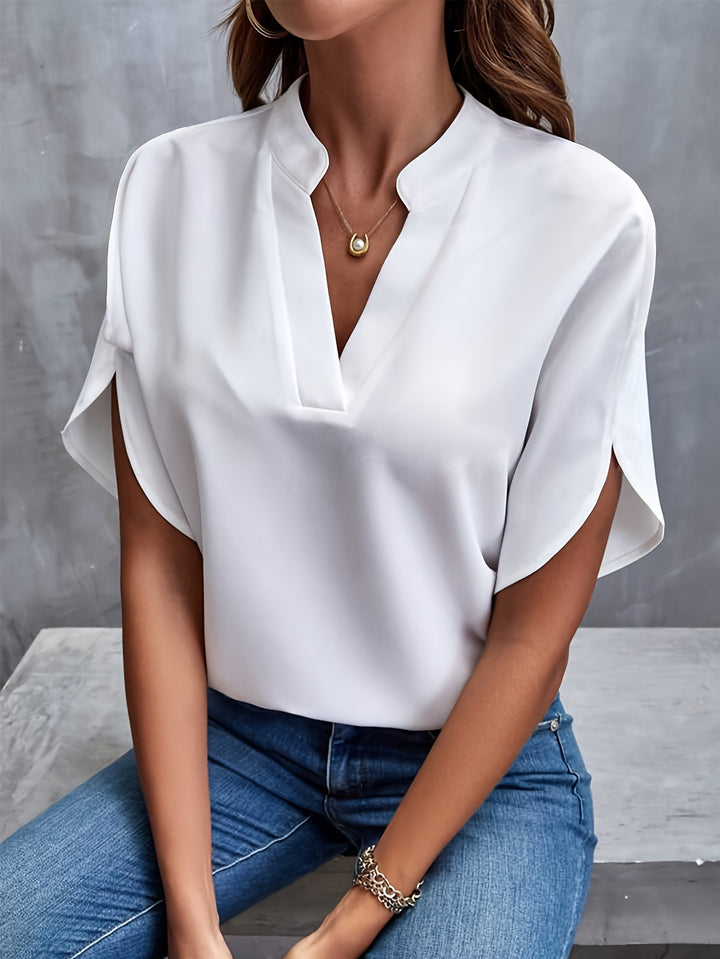 Amelia Notch Neck Blouse